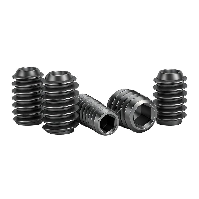 HanTof 240 Pcs 22 Sizes Black Set Screw Assortment Kit, SAE Allen Head Grub Screws for Bathroom Fixture, Grade 12.9 Alloy Steel Internal Hex Drive Cup-Point for Door Knob, Faucets (#4-40 to 1/4"-20) - Image 2